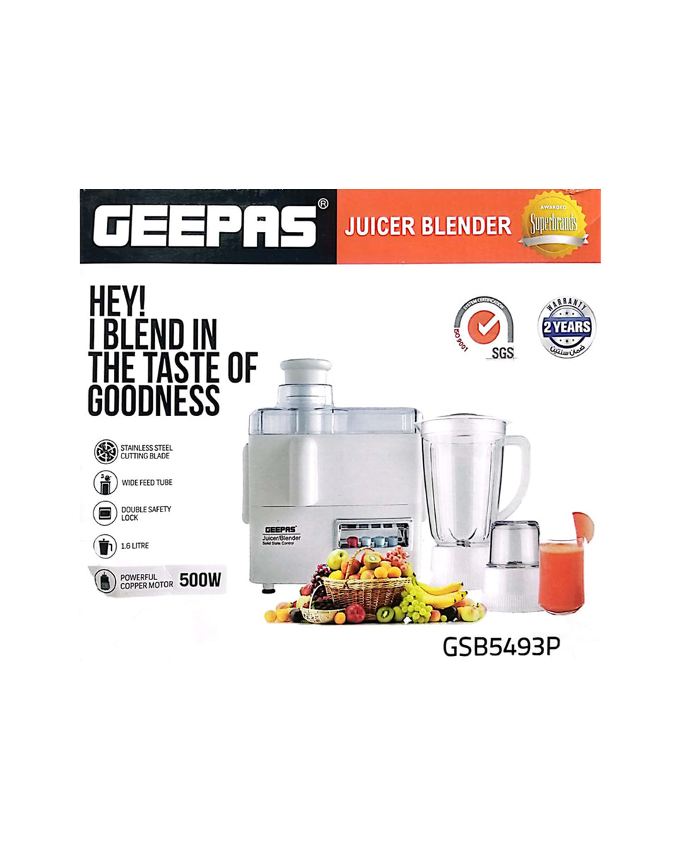 GEEPAS Juicer Blender 500W (GSB5493P) Shahalami.pk