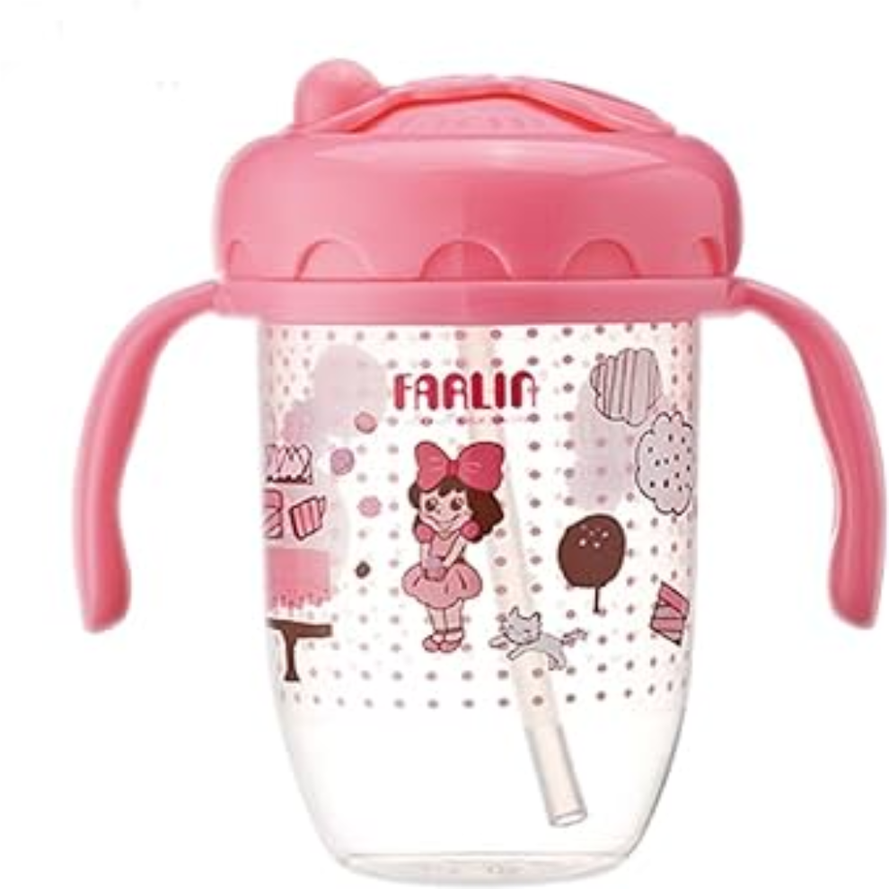 Farlin J'Aime Gulu Gulu Cross Cut Straw Drinking Cup, 9 Months+, 240ml ...