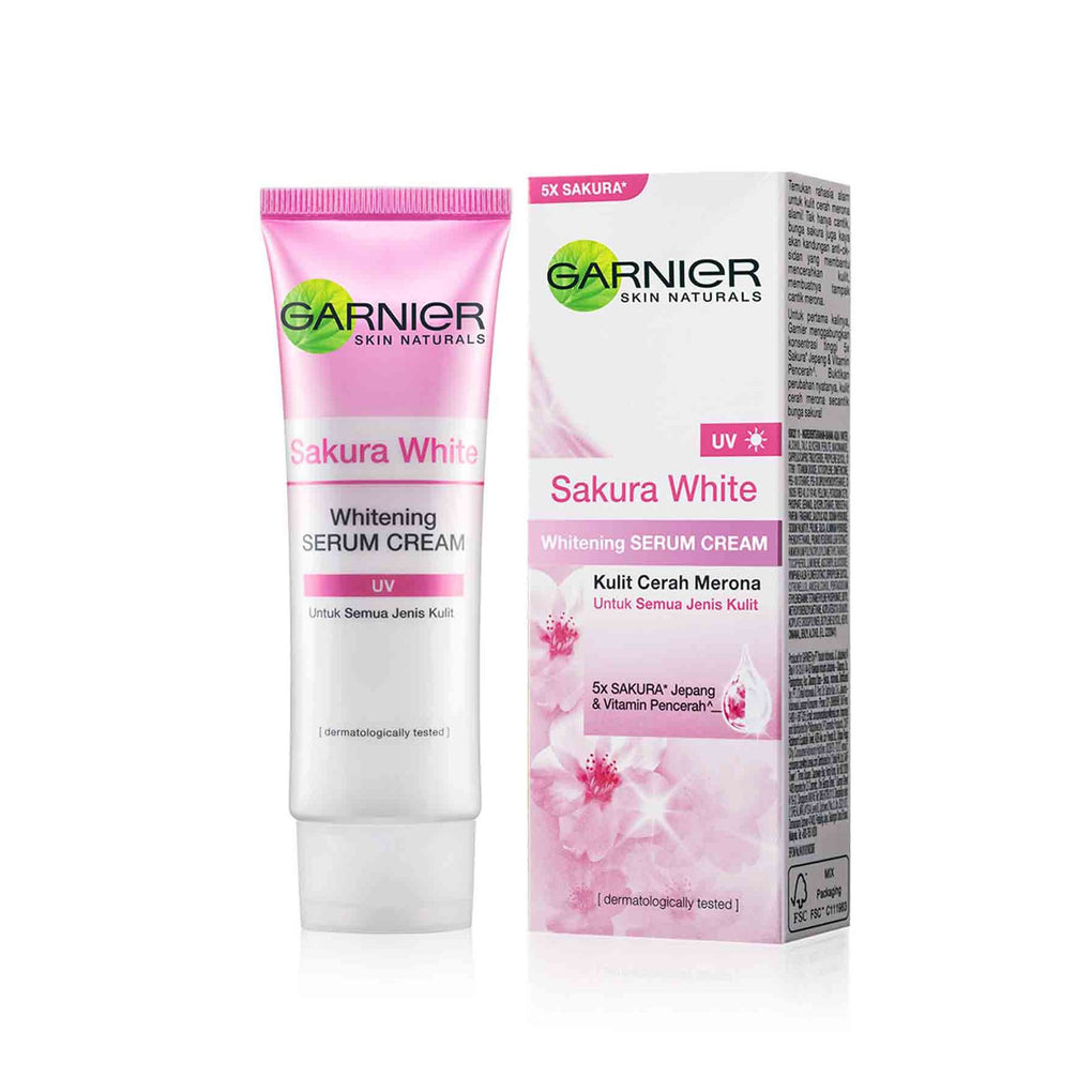 Garnier Sakura White Whitening Serum Cream 40ml Shahalami.pk