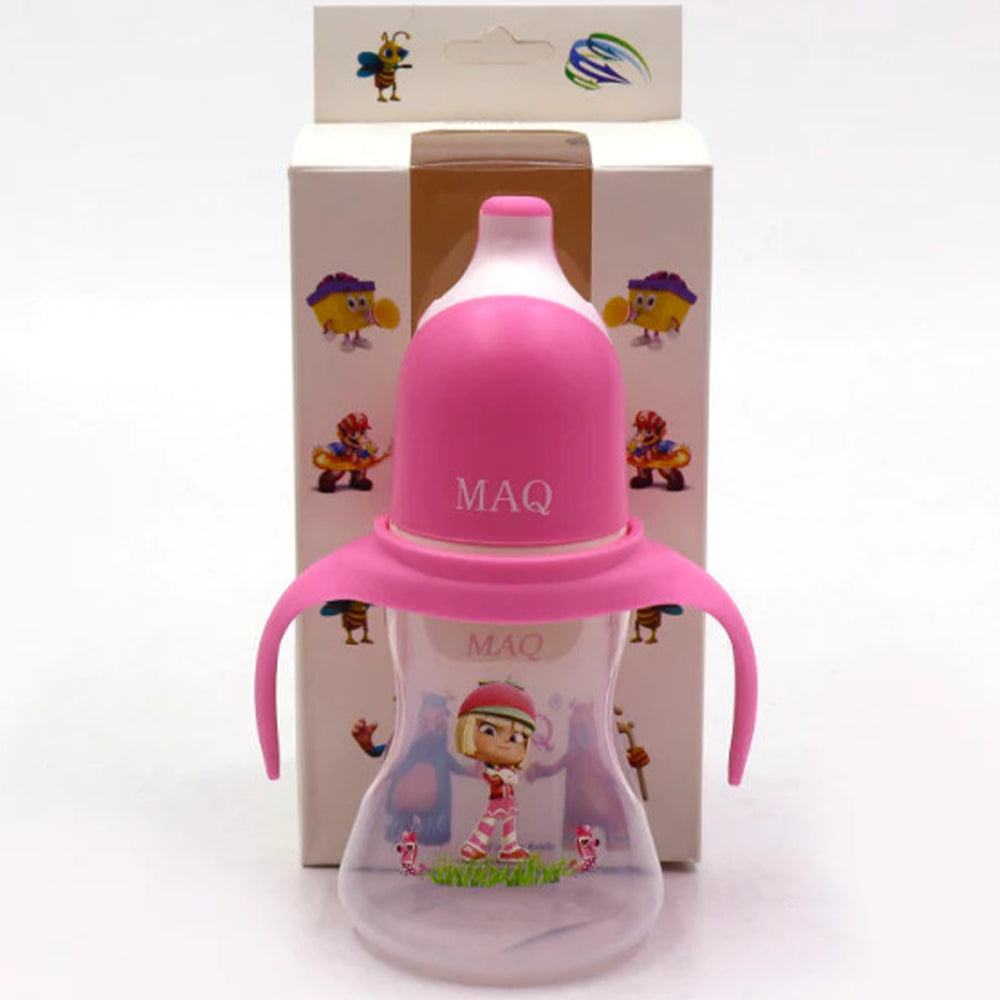 MAQ Baby Feeding Bottle with Butterfly Cap – Pink